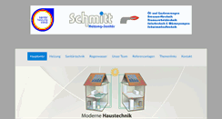 Desktop Screenshot of heizung-sanitaer-schmitt.de