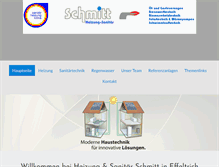 Tablet Screenshot of heizung-sanitaer-schmitt.de